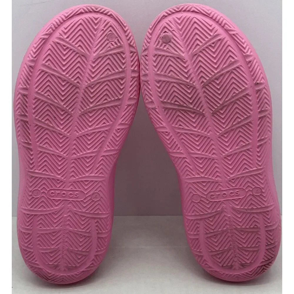 Crocs Youth Sz4 Swiftwater River Expedition PINK  Slip-On Hook Loop Water Sandal